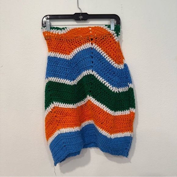 Urban Outfitters Urban Renewal Remade Deadstock Vintage Crochet Mini Skirt S/M - Picture 4 of 4